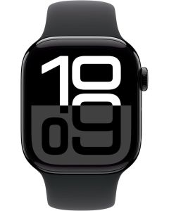 Apple Watch Series 10 42mm Jet Black Aluminium - Sport Band M/L - Black - EUROPA